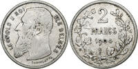 Belgium 2 Francs, 2 Frank Leopold II, Silver, KM:58.1 -