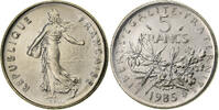 France 5 Francs Semeuse, Paris, série FDC, Nickel Clad Copper-Nickel -
