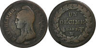France Decime Dupré, Lille, Bronze, KM:644.11 -