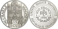 France 100 Francs-15 Ecus Charlemagne, BE, Silver -
