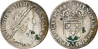 France 1/12 Ecu, 2ème poinçon de Warin Louis XIII, Paris, Silver -