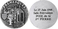 France Medaille La Ville de Prémesques, Silvered bronze -