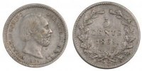Netherlands 5 Cents Coin, William III, Silver, KM:91 -