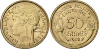 France 50 Centimes Coin, Morlon, Paris, Aluminum-Bronze -
