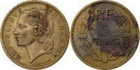 France 5 Francs Coin, Lavrillier, Aluminum-Bronze, KM:888a.1 -