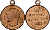 France Medaille Napoléon III, Fête Nationale, Copper -