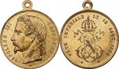 France Medaille Napoléon III, Fêtes Impériales, Brass -