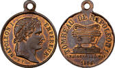 France Medaille Inauguration du Tombeau de Napoléon Ier, Brass, Trotin -