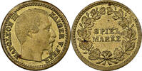 France Medaille Jeton de jeu, Napoléon III, Kaiser d. Franzosen, Brass -