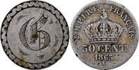 France 50 Centimes Napoleon III, Bordeaux, modifié, Silver -