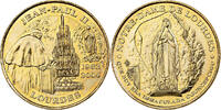 Vatican betaalpenning Jean-Paul II, Lourdes, Copper-Nickel Gilt -