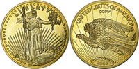 France Medaille Reproduction Twenty Dollar Liberty, Copper Gilt -