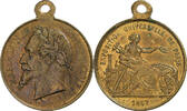 France Medaille Napoléon III, Exposition universelle de Paris, Brass -