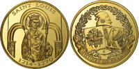 France Medaille Histoire de France, Saint-Louis, Copper Gilt, Proof -