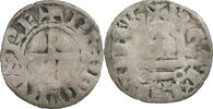 France Denier Tournois Philippe II, Saint-Martin de Tours, Billon -