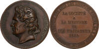 France Medaille A la mémoire de Louis Jacques Thénard, Copper, Barre -