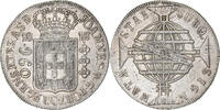 Brazil 960 Reis João VI, Rio de Janeiro, Overstruck, Silver -