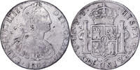 Bolivia 8 Reales Carlos IV, Santiago, Chopmarked, Silver -