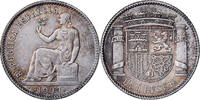 Spain 1 Peseta Madrid, Silver -