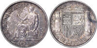 Spain 1 Peseta Madrid, Silver -
