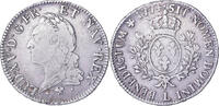France Écu à la vieille tête Louis XV, Bayonne, Silver -