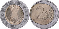 Germany 2 Euro error misaligned core, Hamburg, Bi-Metallic -