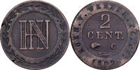 Kingdom of Westphalia 2 Centimes Jérôme Bonaparte, Cassel, Copper -