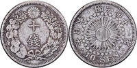 Japan 10 Sen Mutsuhito, Meiji Era, Silver -