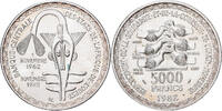 West African States 5000 Francs Silver, KM:11 -