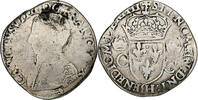 France Teston aux 2 C couronnés Charles IX, La Rochelle, Silver -