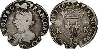 France 1/2 Teston Charles IX, Bayonne, Silver, KM:421 -