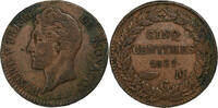 Monaco 5 Centimes Honore V, Copper, Gadoury:MC102 -