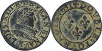France Double Tournois Louis XIII, Tours, Copper, Gadoury:9a -