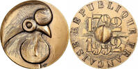 France Medal Bicentenaire de la Révolution Française, Coq, Bronze -