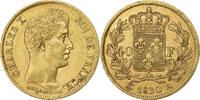 France 40 Francs 1830 A Charles X, Paris, Gold, Gadoury:1105 AU(50-53)