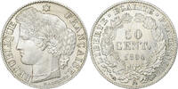 France 50 Centimes Cérès, Paris, Silver, Gadoury:419a -