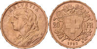 20 Francs 1930 B Schweiz Vreneli, Bern, Gold, VZ, KM:35 VZ