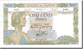 France 500 Francs Banknote, 500 F 1940-1944 ''La Paix'', 1940-05-16 -