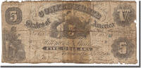 Confederate States of America 5 Dollars Banknote, 1861-07-25 -