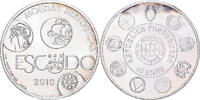 Portugal 10 Euro Lisbon, Silver, KM:803 -