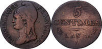 France 5 Centimes An 4 (1796) Paris Directoire, Paris, Copper S 24.74 &pound;  +  4.23 &pound; shipping