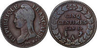 France 5 Centimes AN 5 Paris Directoire, Paris, Copper, Gadoury:126 S+ 21.32 &pound;  +  4.23 &pound; shipping