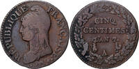 France 5 Centimes AN 7 Paris Directoire, Paris, Copper, Gadoury:126 S 21.32 &pound;  +  4.23 &pound; shipping