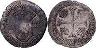 France Douzain aux deux H 1577 Lyon Henri III, Lyon, Billon SS 34.14 &pound;  +  4.23 &pound; shipping