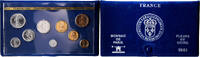 France Coffret 1 c. à 10 frs. Set 1 c. to 10 frs., MDP, FDC series -