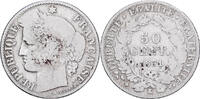 France 50 Centimes Cérès, Bordeaux, Silver, Gadoury:419 -