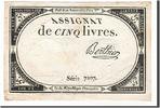 France 5 Livres Banknote, Berthier, KM:A76, Lafaurie:171 -