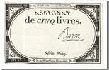 France 5 Livres Banknote, Baron, KM:A76, Lafaurie:171 -