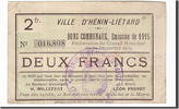 France 2 Francs Banknote, Pirot:62-718, Hénin-Liétard -