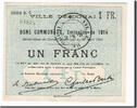 France 1 Franc Banknote, Pirot:59-723, Douai -
